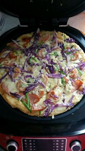 紫甘蓝虾仁披萨的做法步骤15