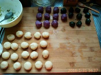 紫薯豆沙酥和抹茶绿豆酥的做法步骤5