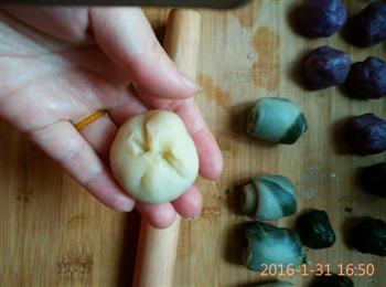 紫薯豆沙酥和抹茶绿豆酥的做法图解7