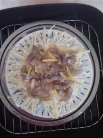 金针菇粉丝蒸虾的做法步骤7