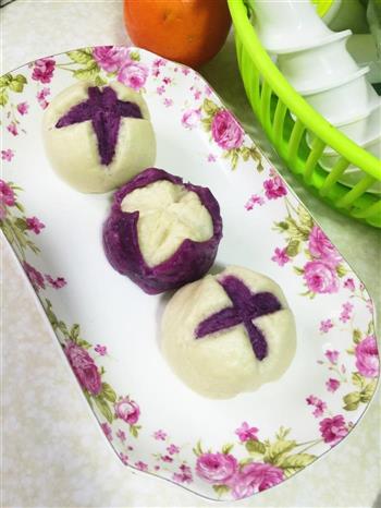 紫薯开花馒头的做法步骤9