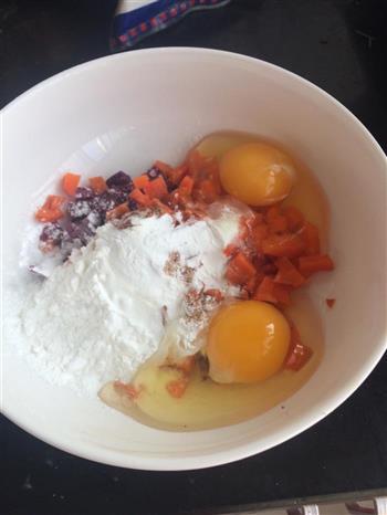 紫薯胡萝卜煎蛋饼的做法步骤1