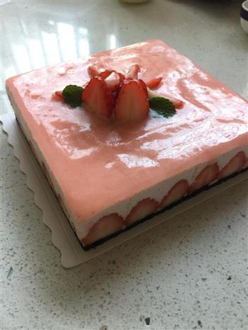 草莓酸奶慕斯蛋糕的做法图解13
