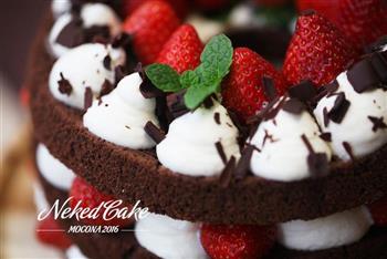 新红与黛绿-草莓巧克力裸蛋糕的做法步骤12