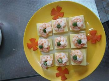 鸡蛋豆腐酿虾球的做法步骤5