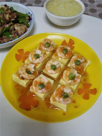 鸡蛋豆腐酿虾球的做法图解6