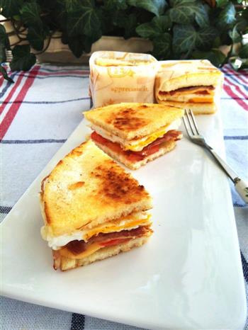 早餐煎馒头三明治的做法图解11