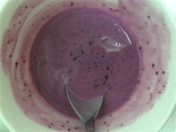 山花烂漫，紫气东来-蓝莓山药泥的做法步骤4