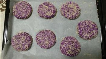 紫薯芝麻饼的做法步骤6