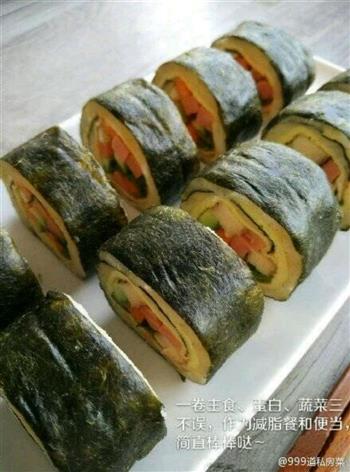 低卡减肥餐-杂蔬寿司的做法步骤9