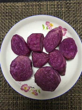 紫薯玫瑰花馒头的做法步骤1