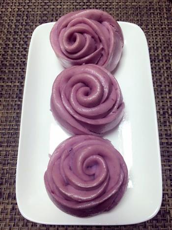 紫薯玫瑰花馒头的做法图解5