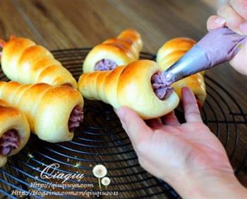紫薯螺旋面包的做法步骤4