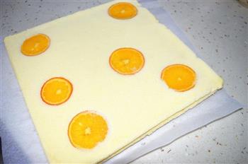 香橙戚风蛋糕卷的做法步骤20