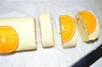 香橙戚风蛋糕卷的做法步骤22
