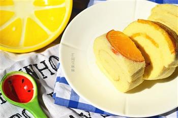 香橙戚风蛋糕卷的做法步骤23