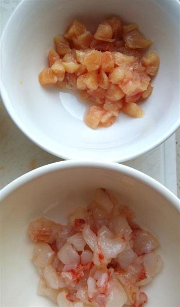 鲜虾鸡丁-什锦酱油炒饭的做法步骤2