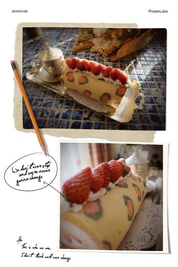 彩绘粉红豹蛋糕卷的做法图解2
