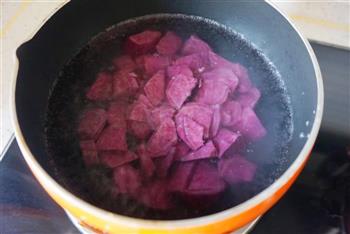 紫薯牛奶西米露的做法步骤2
