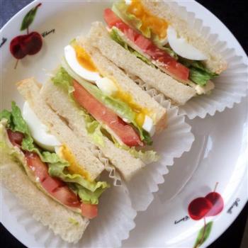 五彩营养快手三明治的做法步骤4