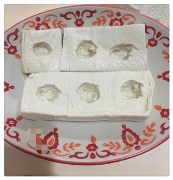 豆腐酿肉沫的做法步骤2