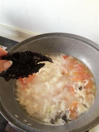 鲜香紫菜柿子疙瘩汤的做法步骤8