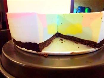 酸奶彩虹慕斯蛋糕的做法步骤14