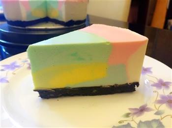 酸奶彩虹慕斯蛋糕的做法步骤15