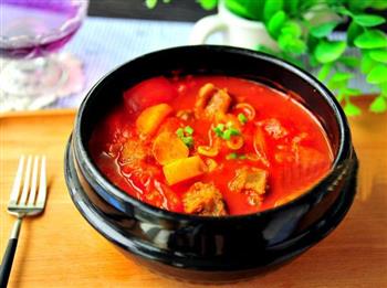番茄炖牛腩-优康韩式料理的做法图解6
