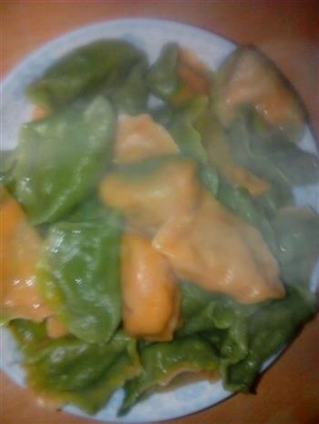 天然蔬菜汁双色水饺的做法步骤6