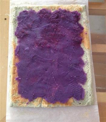 紫薯戚风蛋糕卷的做法图解10