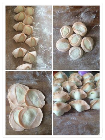 彩色饺子-双色香菇茼蒿饺子的做法步骤4