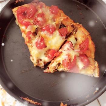 1-圣女果香菇素披萨的做法图解5
