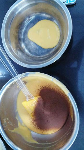 长颈鹿花纹奶油蛋糕卷的做法步骤4