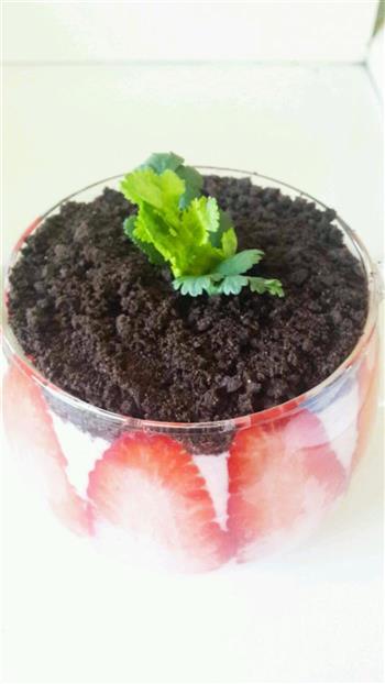 草莓味酸奶盆栽的做法图解9