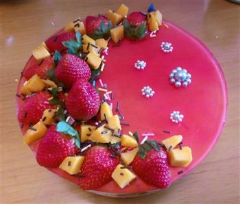 草莓芒果慕斯蛋糕的做法步骤13