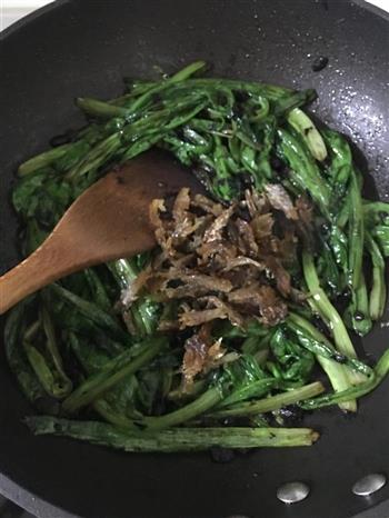 豆豉鲮鱼油麦菜的做法步骤4