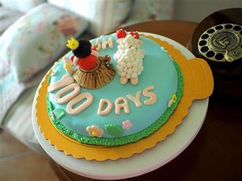 宝宝100days翻糖蛋糕的做法步骤34