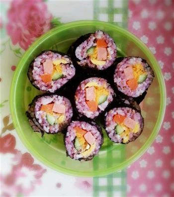 紫米寿司的做法图解9