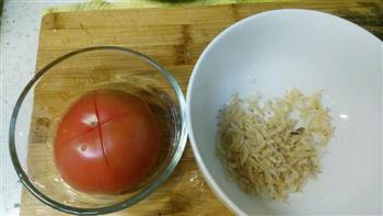 番茄虾米炒菜根的做法步骤3