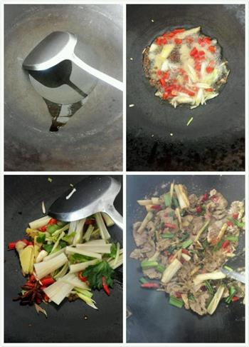 芹菜炒牛肉的做法步骤4