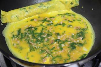 培根菠菜厚蛋烧的做法步骤6