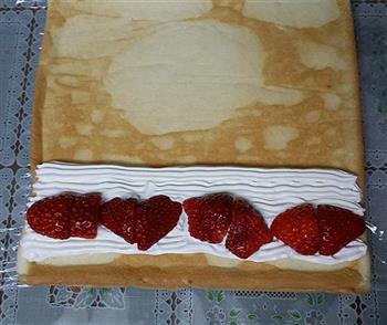 草莓奶油蛋糕卷的做法图解14