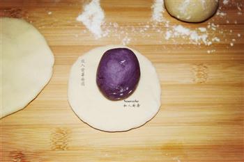 紫薯开花馒头的做法步骤8