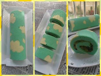 云朵彩绘蛋糕卷的做法步骤5