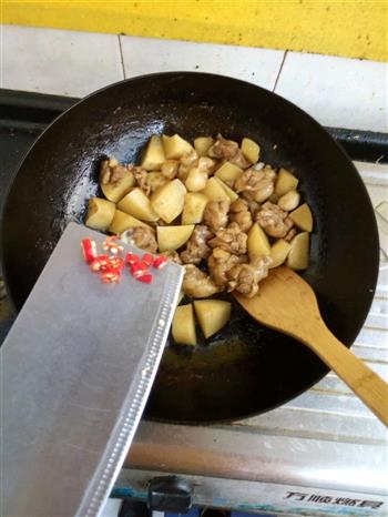 土豆粉条炖鸡块的做法步骤13