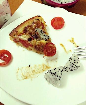 黑椒情人蔓越莓火龙果鸡肉披萨的做法图解5