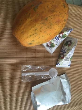 木瓜椰奶燕窝冻的做法步骤1