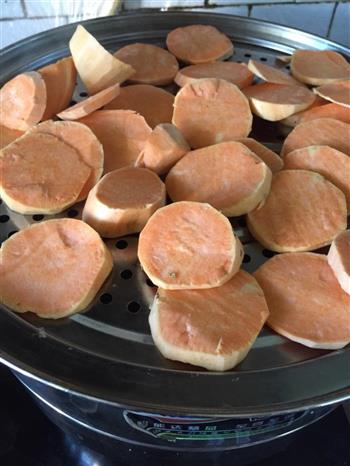 地瓜糯米红豆饼的做法步骤1