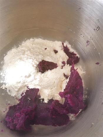 松茸牛髓紫薯面的做法步骤3